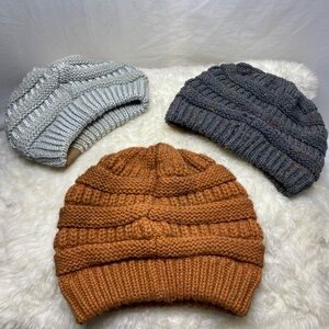 C.C Womens beanies lot of 3